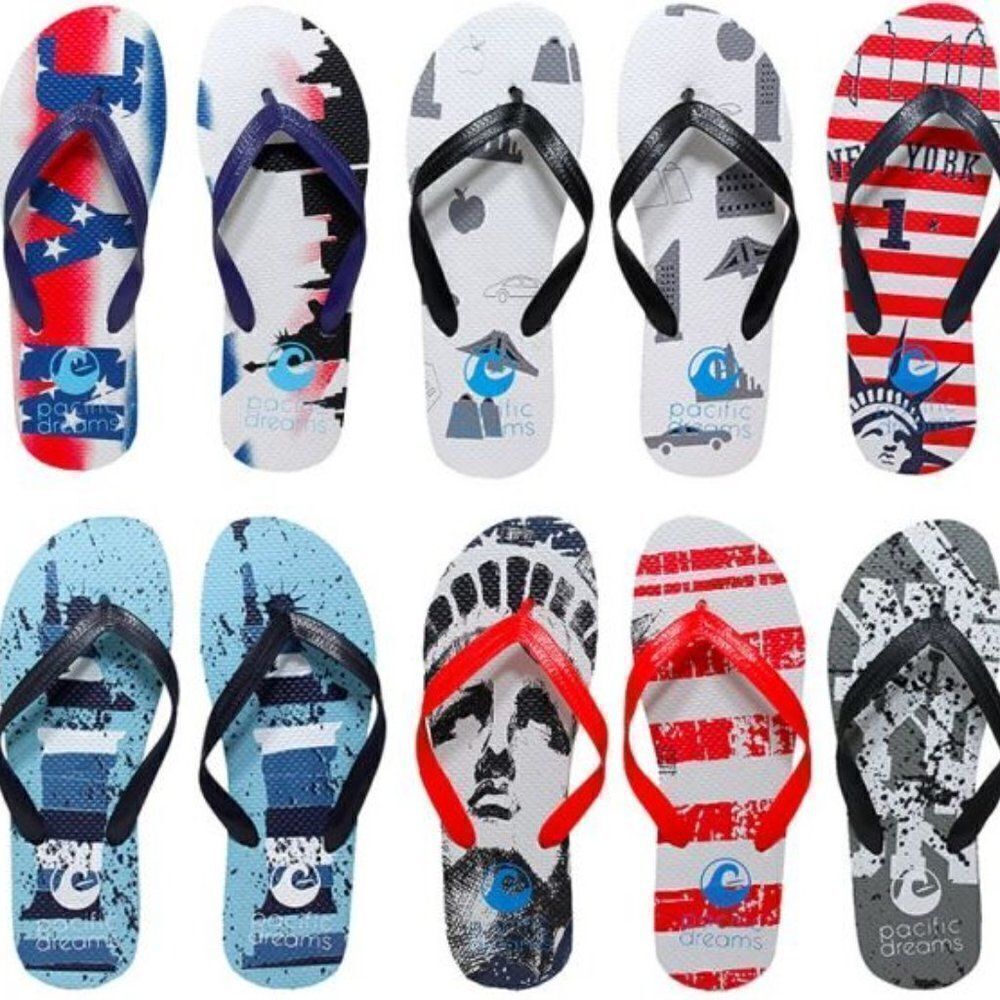 Wholesale pallet of MENS mixed flip flops 192pcs.
